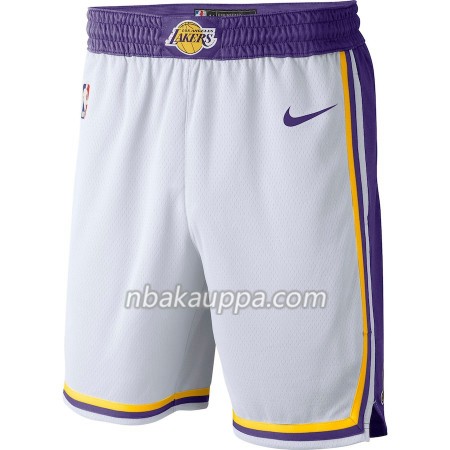 Los Angeles Lakers Miesten Shortsit Valkoinen 2018-19 Nike Swingman